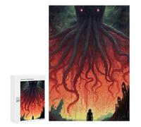 Monster Rising The Giant Squid Awakening - Displayable Picture Puzzle, 300 PCS, Screen-Free Activity - to Assemble, Frame And Display