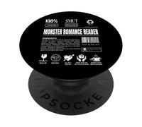 Monster Romance Reader Smut Label Bookish Smutty Book Merch PopSockets Adhesive PopGrip