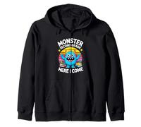 Monster Second Grade Here I Come Back To School Zip Hoodie