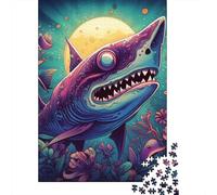 Monster Shark 1000 Pieces Puzzles for Teenagers Gifts Paper Puzzle Jigsaws for Adults Home Educational Games DIY Toys 1000pcs (38x26cm)