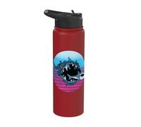 Monster Sharks Sea Marine Predators Oceans Deep Beasts Stainless Steel Insulated Water Bottle