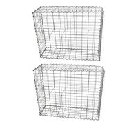 Monster Shop Gabion Baskets Cages Mesh Wire Galvanised Steel Outdoor Stone Basket Spiral Retaining Wall Planter Garden / 100 x 80 x 30cm / 2 Pack…