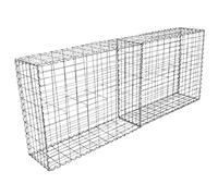 Monster Shop Gabion Baskets Galvanised Steel Cages Stone Mesh Wire Outdoor Basket Spiral Retaining Wall Planter Garden / 100 x 95 x 30cm / 2 Pack