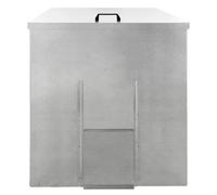Coal Storage Bunker 350kg 520L Galvanised Steel Raised Metal Base