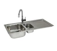 Kitchen Sink 1.5 Bowl Stainless Steel Kitchen Sinks Reversible