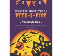 Monster Sight Words Peek-a-Page English German Korean Trilingual Kids: 1000 Basic vocabulary in 3 languages with Kawaii Happy Halloween picture. Ready ... easy sentence example for each word. Ages 5-8
