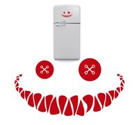 Monster Smley Sticker - Demon Smile Sticker Creative Car Sticker | Waterproof Smiling Face Wall Sticker for Interior Car Window Laptop Luggage Luggage Truck Sticker, red, see description, See