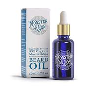 Monster&Son Classic Signature Blend Raw Cold Pressed Organic Beard Oil 50ml - Helps to Hydrate, Style and Promote New Hair Growth - Rich in Vitamins & Minerals - Jojoba, Argan & Meadowfoam Oils