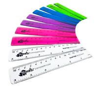 Monster Stationery - 6 Inch / 15cm Transparent Coloured Rulers - Shatter Resistant - Pack of 10 - Mixed