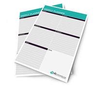 Monster Stationery - A4 Weekly Planner/Things To Do Today/Desk Schedule/To Do Pad - 60 Sheet - 80gsm - Made in UK - Pack of 2