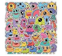 Monster Stickers 60Pcs Cute Trendy Waterproof Colorful Stickers for Laptop Water Bottle Skateboard Car Bike Phone Computer Scrapbook Motorcycle,Vinyl Halloween Terror Stickers for Teens Kids