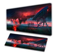Monster Story Mouse Pad/XL Blood Red Mouse Pad/Anti Slip Pearl Base, Durable Seam, Large OfficeDeskPad, PC Gaming MousePad, Rectangular AnimeMousePad Mats for the Mouse Pad (A,90 × 50 cm)