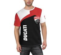 Monster Superbike Motorcycle Racing Men's Baseball Classic Short Sleeve T-Shirt Soft Crewneck Shirt for Men Top，L