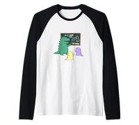 Monster Teacher from Student for Classroom Kids Retro Funny Raglan Baseball Tee