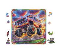 Monster Truck 100 Piece Pack Classic Jigsaw Puzzle Couple Puzzle Partners Ultra Difficult Wall Decor Easter New Year Gift Thick Paperboard 28x28cm