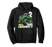 Monster Truck 2nd Birthday Boy 2 And Crushing It Pullover Hoodie