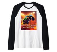 Monster Truck are My Jam Vector for Kids Girls Boys Moms dad Raglan Baseball Tee