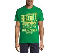 Monster Truck Bigfoot Diesel Power Crew Neck Cotton Men's T-Shirt Kelly Green XX-Large