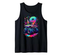 Monster Truck Birthday 9th Bday 9 Years Old Boys Girls Kids Tank Top