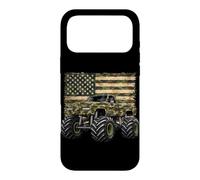 Monster Truck Camo American Flag Patriotic Trucks Racing Case for iPhone 17 Pro Max