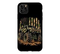 Monster Truck Camo American Flag Vintage Patriotic Off Road Case for iPhone 11 Pro Max