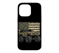 Monster Truck Camo American Flag Vintage Patriotic Off Road Case for iPhone 14 Pro Max