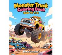 Monster Truck Coloring Book Kids for 4-8: 50 Epic Action Pages with Giant Tires & Mud Jumps (Single-Sided, 8.5x11)