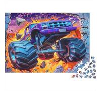 Monster Truck Crash Jigsaw Puzzle Bundle 1000 Pieces Sturdy Cardboard for Adults And Kids Stress Relief Puzzle 52x38cm/1000pcs