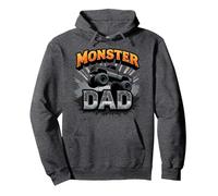 Monster Truck Dad Adult Motorsport Enthusiast Gift Pullover Hoodie, Adult Unisex, Dark Heather Grey, S