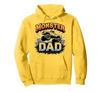 Monster Truck Dad Adult Motorsport Enthusiast Gift Pullover Hoodie, Adult Unisex, Lemon, S