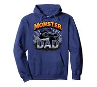 Monster Truck Dad Adult Motorsport Enthusiast Gift Pullover Hoodie, Adult Unisex, Navy, S