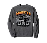Monster Truck Dad Adult Motorsport Enthusiast Gift Sweatshirt, Adult Unisex, Dark Heather Grey, S
