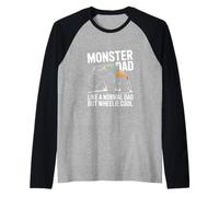 Monster Truck Dad Like A Normal Dad But Wheelie Cool Raglan Baseball Tee