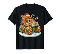 Monster Truck Gingerbread Funny Santa Hat Christmas Baking T-Shirt