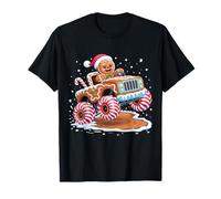 Monster Truck Gingerbread Man Funny Christmas Baking T-Shirt