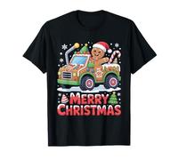 Monster Truck Gingerbread Men Kids Funny Christmas Baking T-Shirt