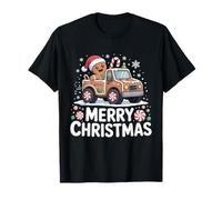 Monster Truck Gingerbread Men Kids Funny Christmas Baking T-Shirt