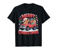 Monster Truck Gingerbread Men Kids Funny Christmas Baking T-Shirt