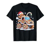 Monster Truck Gingerbread Men Kids Funny Christmas Baking T-Shirt