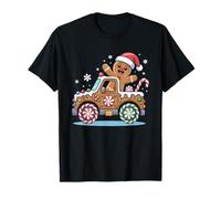 Monster Truck Gingerbread Men Kids Funny Christmas Baking T-Shirt