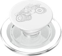 Monster truck mandala coloring for children PopSockets PopGrip for MagSafe