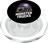 Monster Truck Night Scene Offroad Power Illustration PopSockets PopGrip for MagSafe