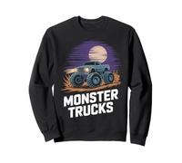 Monster Truck Night Scene Offroad Power Illustration Sweatshirt