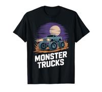 Monster Truck Night Scene Offroad Power Illustration T-Shirt