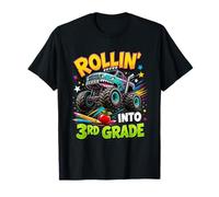 Monster Truck Rolling Into 3rd Grade Boy Kid Back to School T-Shirt