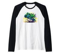 Monster Truck Rolling - Vintage Retro Trucks Raglan Baseball Tee