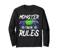 Monster Truck Rules Graphic Design for Kids Long Sleeve T-Shirt