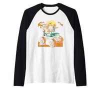 Monster Truck Skeleton Zombie Vampire Funny Halloween Scary Raglan Baseball Tee