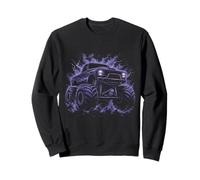 Monster Truck Smokey Design Purple Aura Sweatshirt