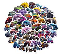Monster Truck Stickers 50PCS, Waterproof Vinyl Decals for Kids Boys Teens, Fun Off-Road Car Stickers for Water Bottles Laptops Phones Scrapbooks Party Favours
